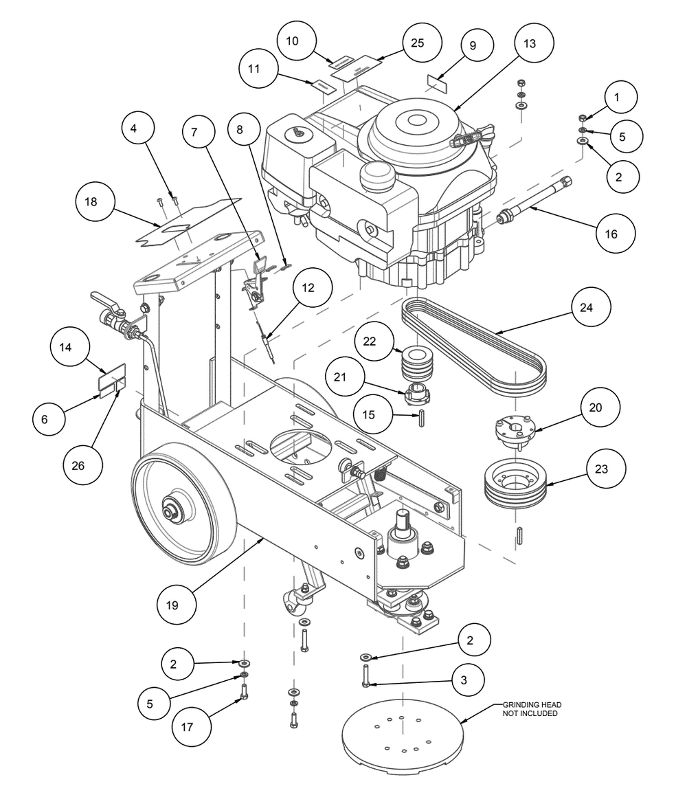 Section 02 Diagram and Parts List for MK-SDG-11 157377 MK Diamond Grinder